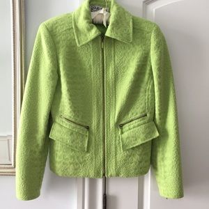 Carlisle Lime Green Zip Blazer